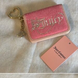 Juicy Couture Pink and Gold Key Card Holder